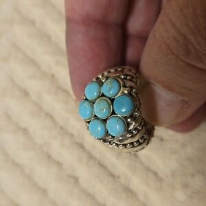 Sterling silver turquoise...heavy ring size 6